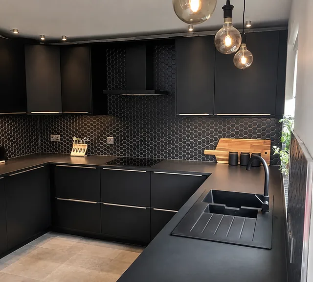 Kitchen feature lighting installation